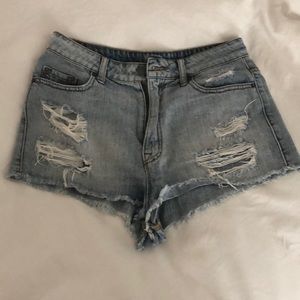 BDG High Rise Dree Cheeky Denim Shorts